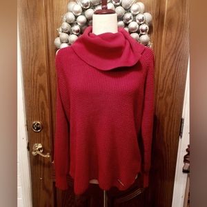 Michael Kors red sweater , turtle neck, size M